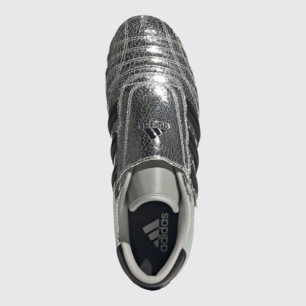 Adidas Taekwondo Silver Metallic Core Black Damen Sneaker – Draufsicht