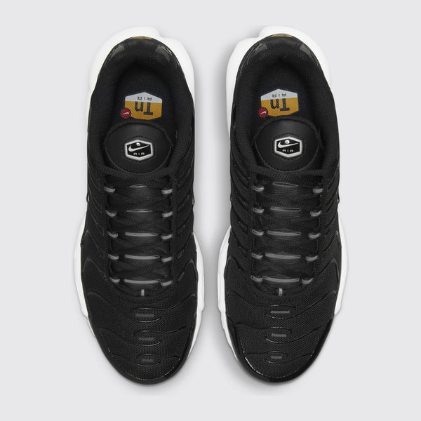 Nike Air Max Plus Black White de Mujer zapatilla – vista superior del par