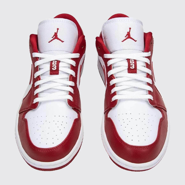 Air Jordan 1 Low Gym Red sneaker – top view of the pair