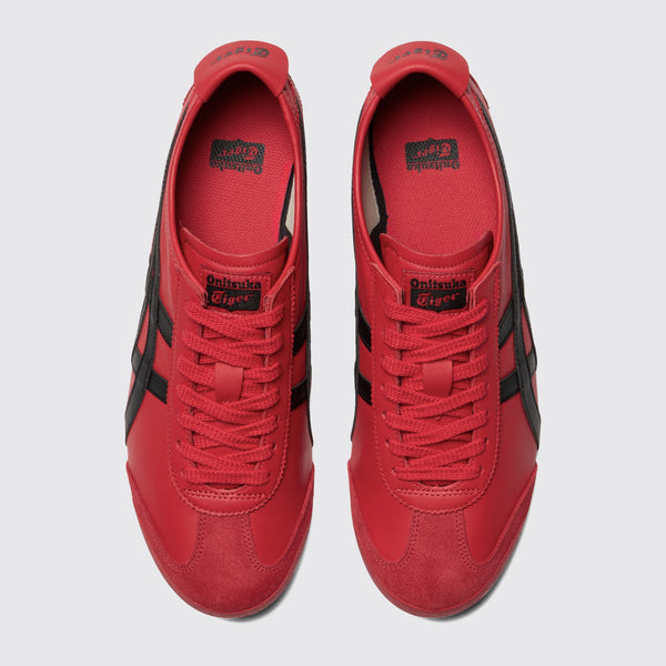 Onitsuka Tiger Mexico 66 Classic Red Black Sneaker – Draufsicht des Paares
