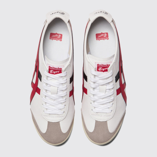 Onitsuka Tiger Mexico 66 White Classic Red Sneaker – Draufsicht des Paares