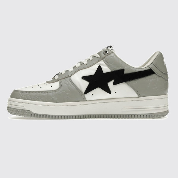A Bathing APE BAPE STA Low Grey Black sneaker – side view