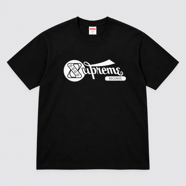 Supreme Records Tee Black front view