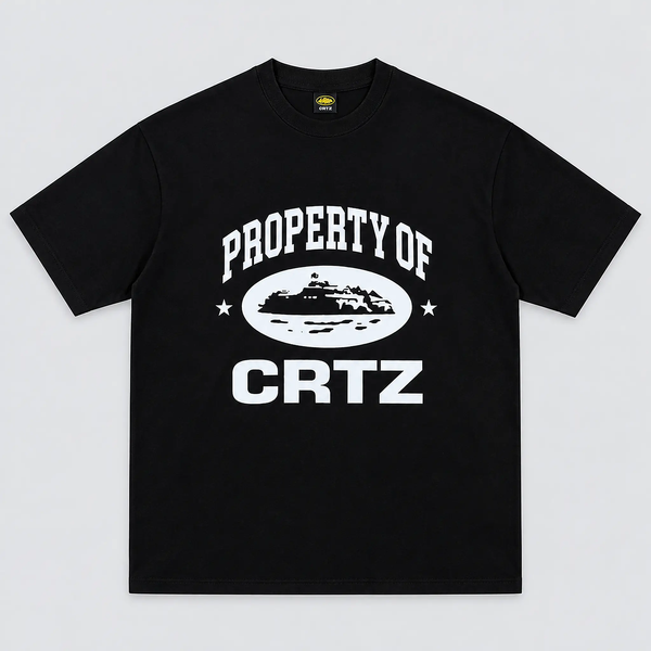 Corteiz Alcatraz Tee Black front view