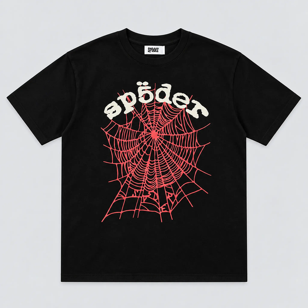 Sp5der OG Web Tee Black front view