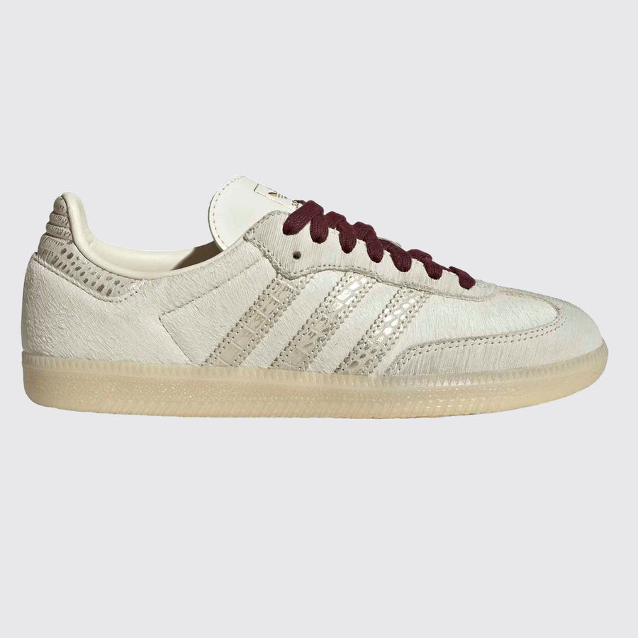 Adidas Samba OG Cream White Maroon de Mujer zapatilla – vista lateral