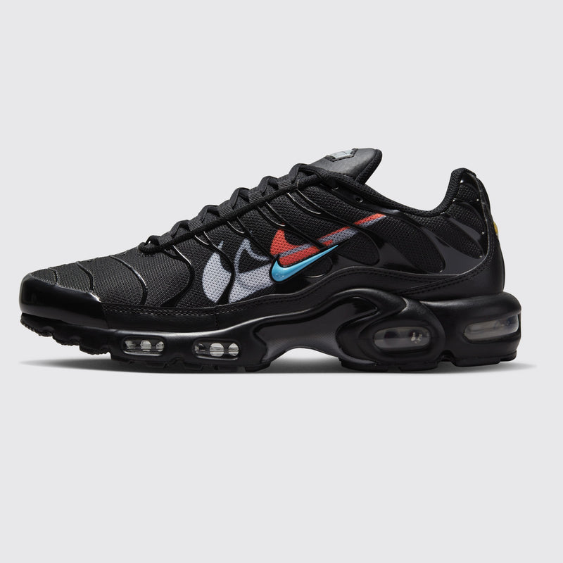 Nike Air Max Plus Multi Swoosh Black Crimson Sneaker – Seitenansicht