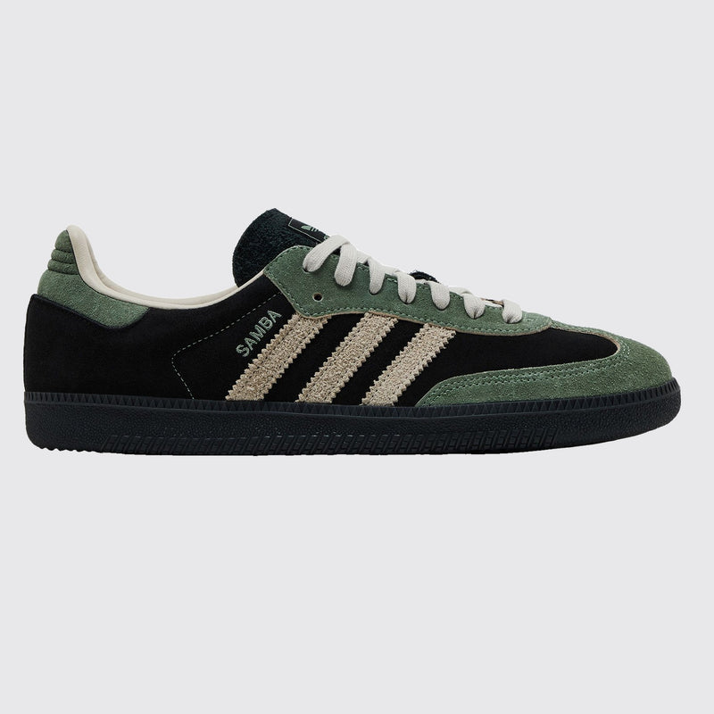 Adidas Samba OG Black Silver Green de Mujer zapatilla – vista lateral