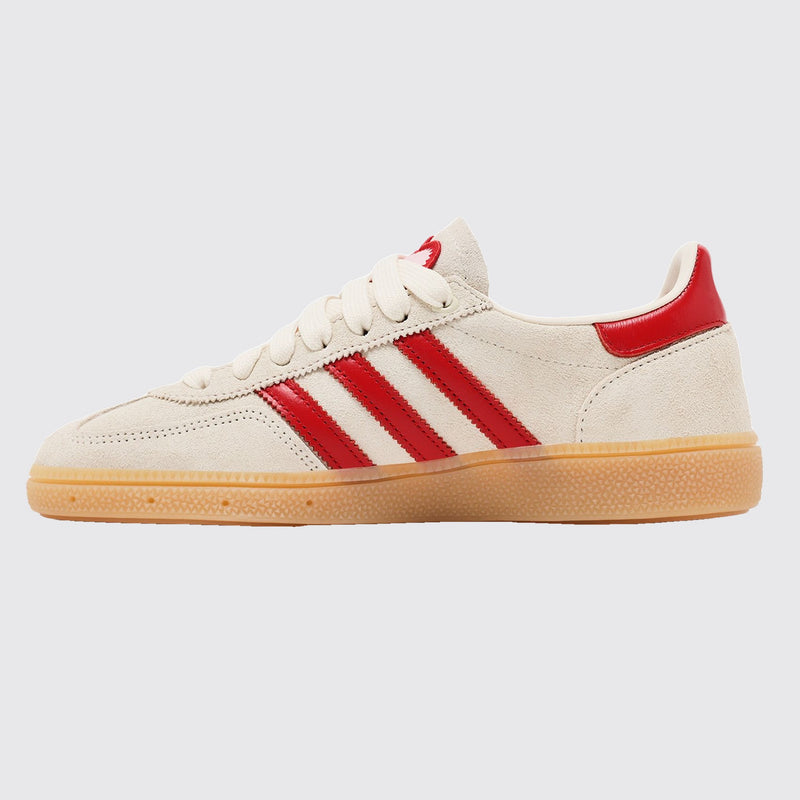 Women's Adidas Handball Spezial Cream White Better Scarlet sneaker – side view