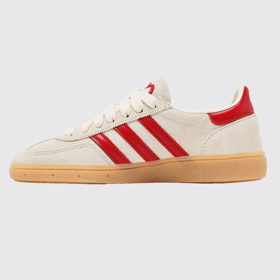 Women's Adidas Handball Spezial Cream White Better Scarlet sneaker – side view