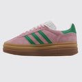 Women's Adidas Gazelle Bold True Pink Green sneaker – side view