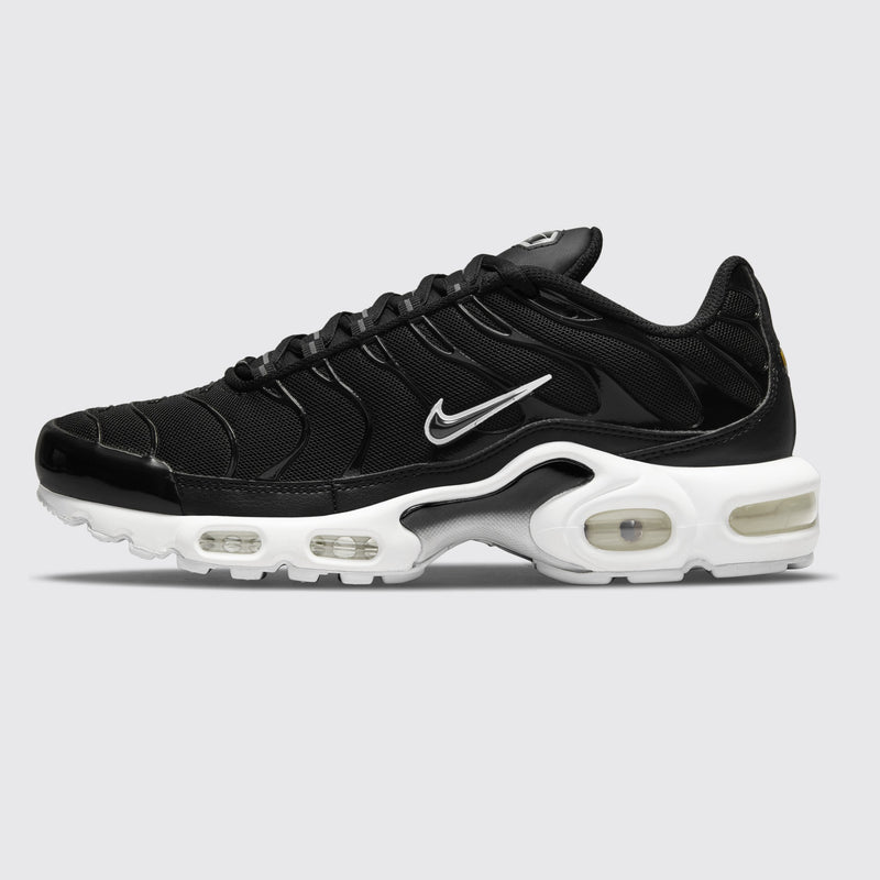 Women's Nike Air Max Plus Black White sneaker – side view