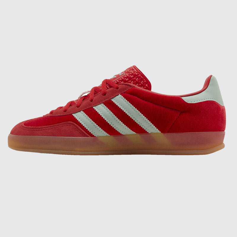 Adidas Gazelle Indoor Better Scarlet Green Velvet de Mujer zapatilla – vista lateral
