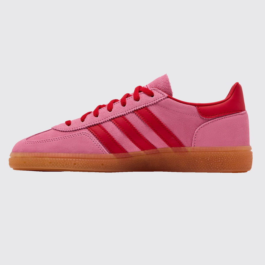 Women's Adidas Handball Spezial Semi Pink Glow Better Scarlet sneaker – side view