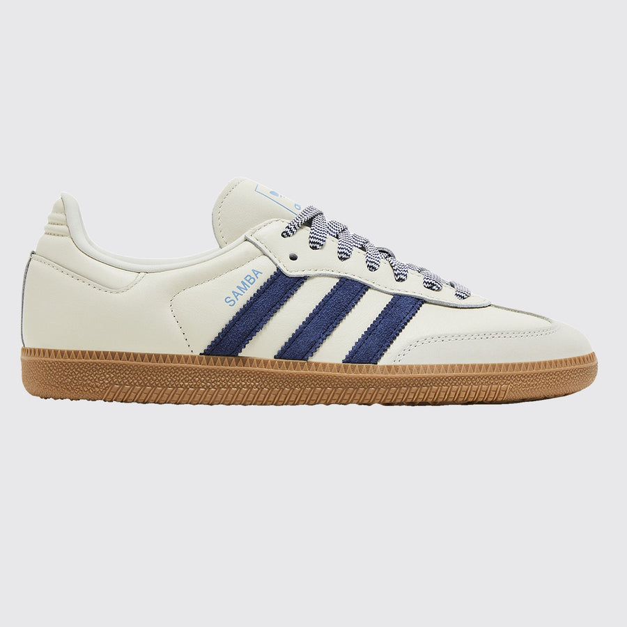 Adidas Samba OG Off White Dark Blue Damen Sneaker – Seitenansicht