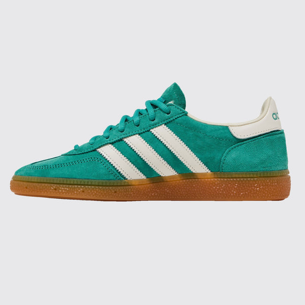 Sporty & Rich x Adidas Handball Spezial Green Gum basket – vue de côté