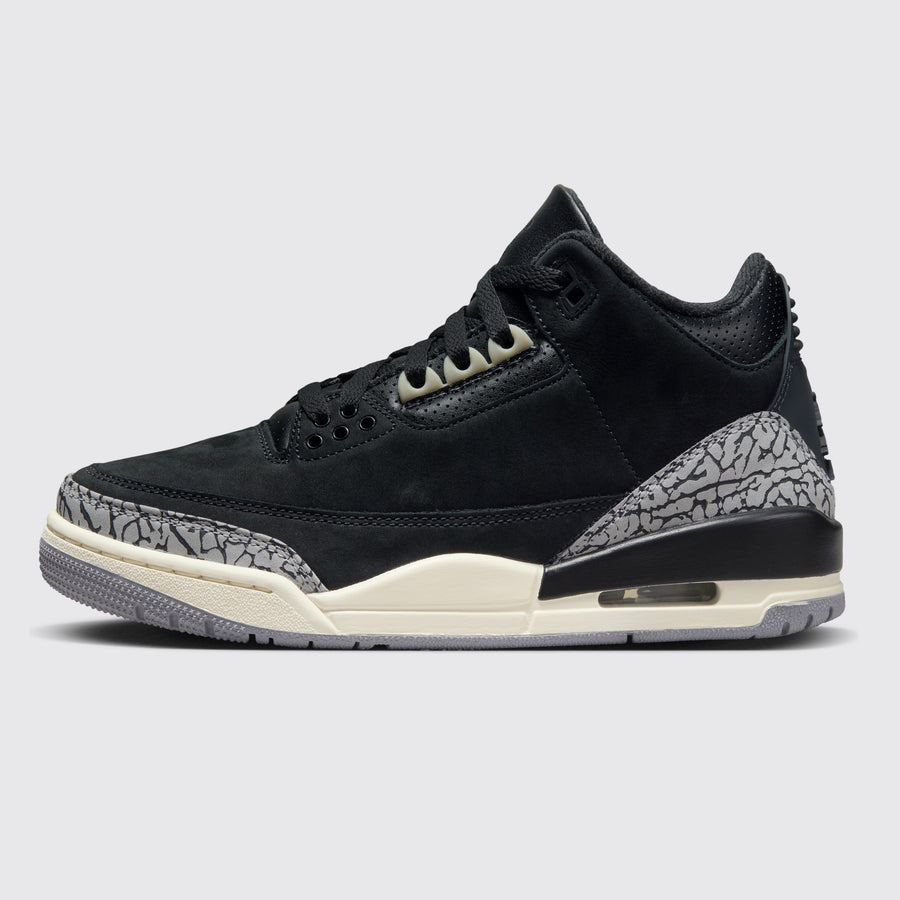Air Jordan 3 Off Noir de Mujer zapatilla – vista lateral