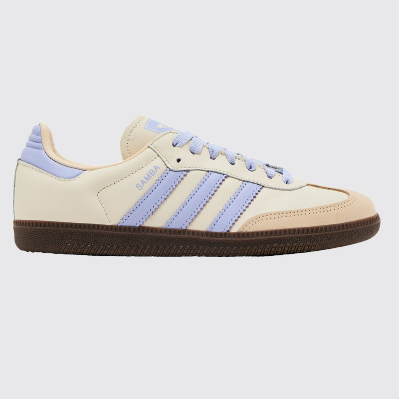 Adidas Samba OG Cream White Violet Tone Damen Sneaker – Seitenansicht