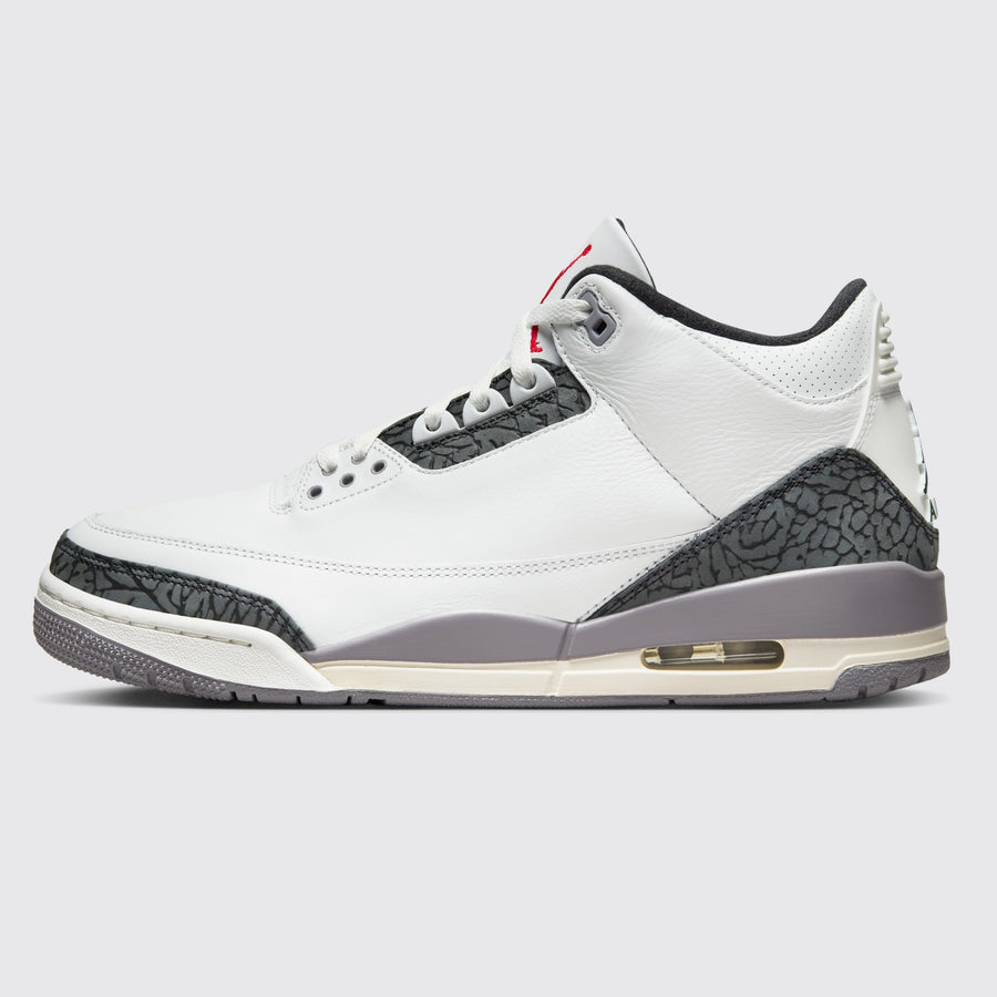 Air Jordan 3 Cement Grey zapatilla – vista lateral