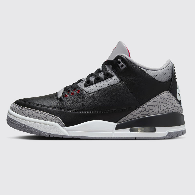 Air Jordan 3 Black Cement basket – vue de côté