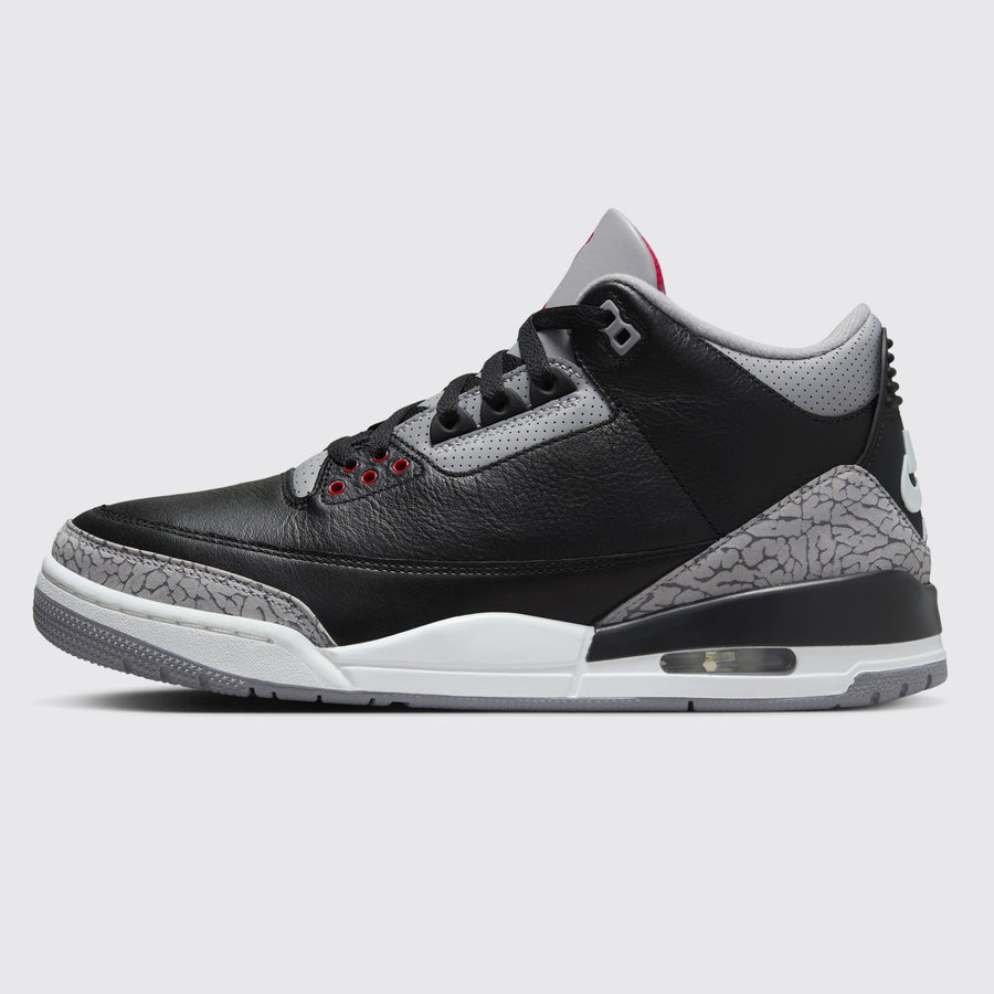 Air Jordan 3 Black Cement basket – vue de côté