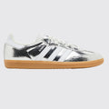 Women's Adidas Samba OG Cracked Metallic Silver sneaker – side view