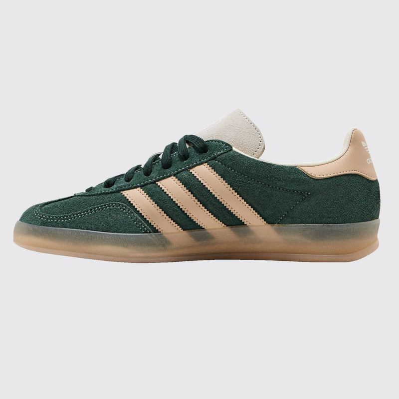 Adidas Gazelle Indoor Shadow Green Warm Sandstone sapatilha – vista lateral