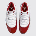Air Jordan 11 Varsity Red sneaker – top view of the pair