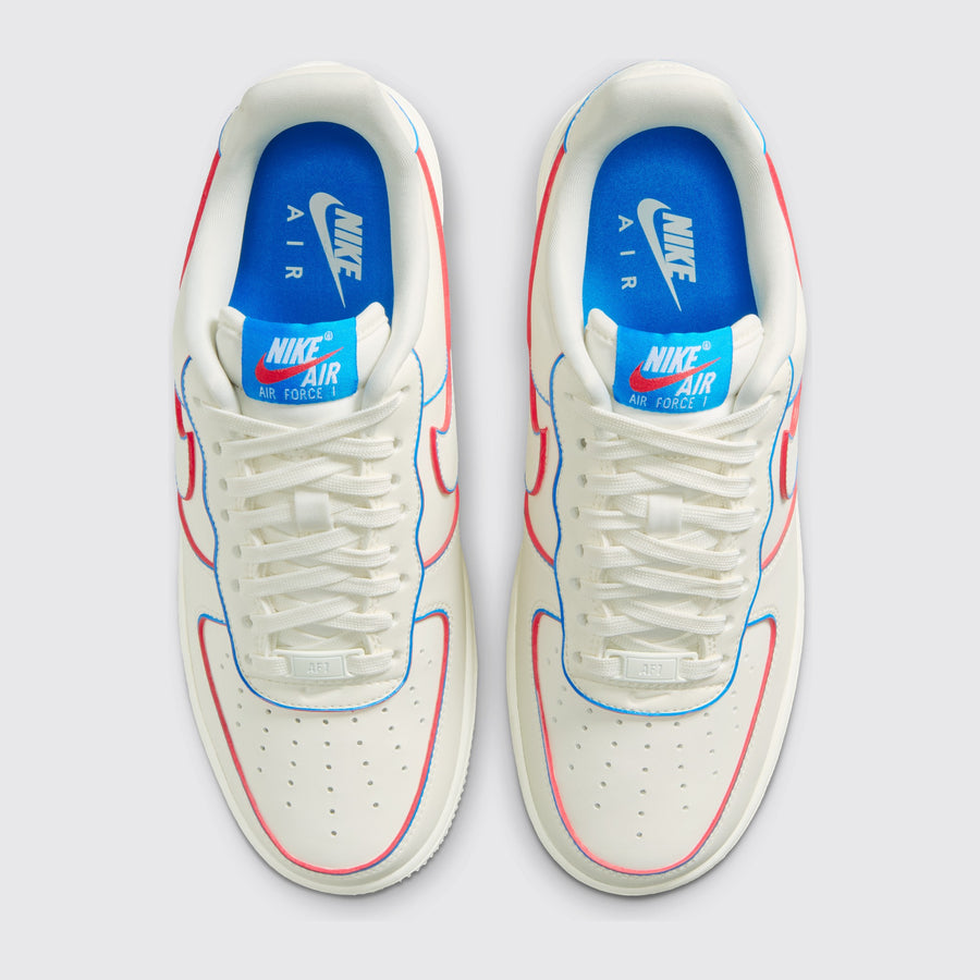 Women's Nike Air Force 1 '07 WNBA 30th sneaker – top view of the pair