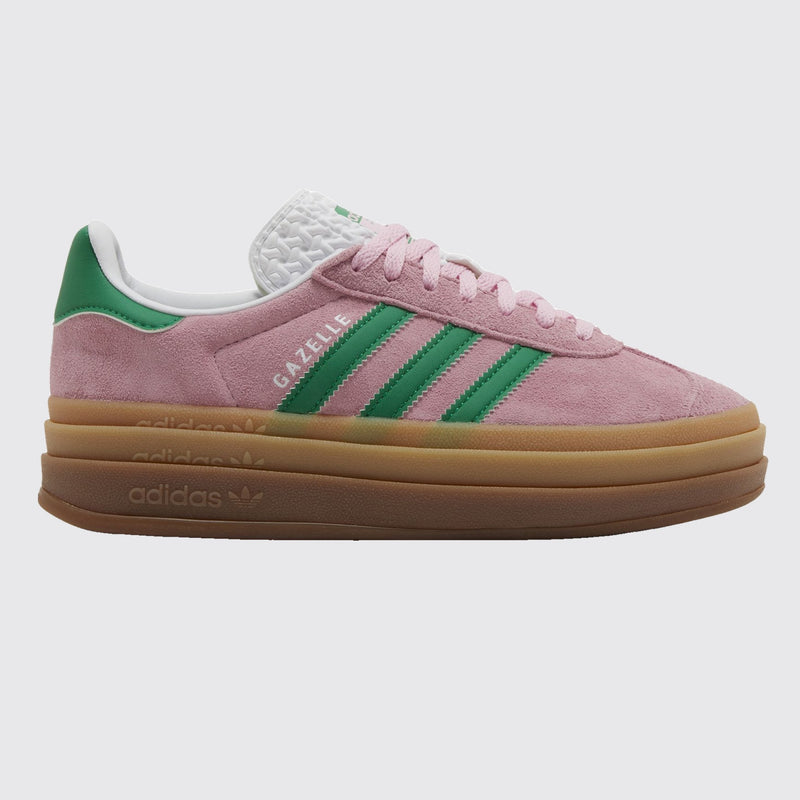 Women's Adidas Gazelle Bold True Pink Green sneaker – other side view