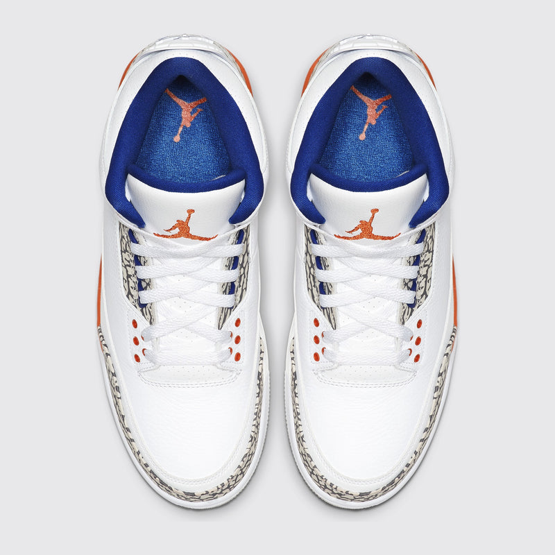 Air Jordan 3 Knicks sneaker – top view of the pair