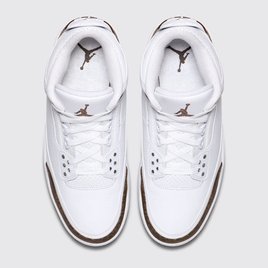 Air Jordan 3 Mocha sneaker – top view of the pair