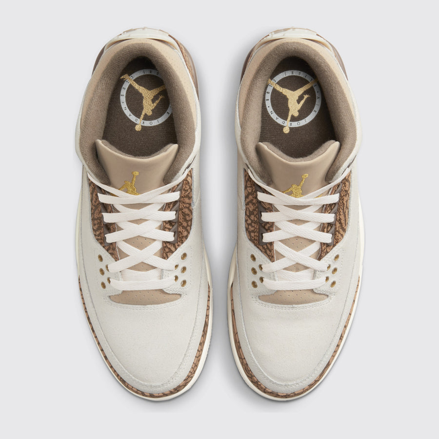 Air Jordan 3 Orewood Brown zapatilla – vista superior del par