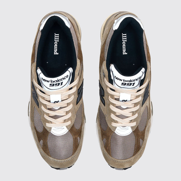 JJJJound New Balance 991 Made in UK Grey sneaker – top view of the pair
