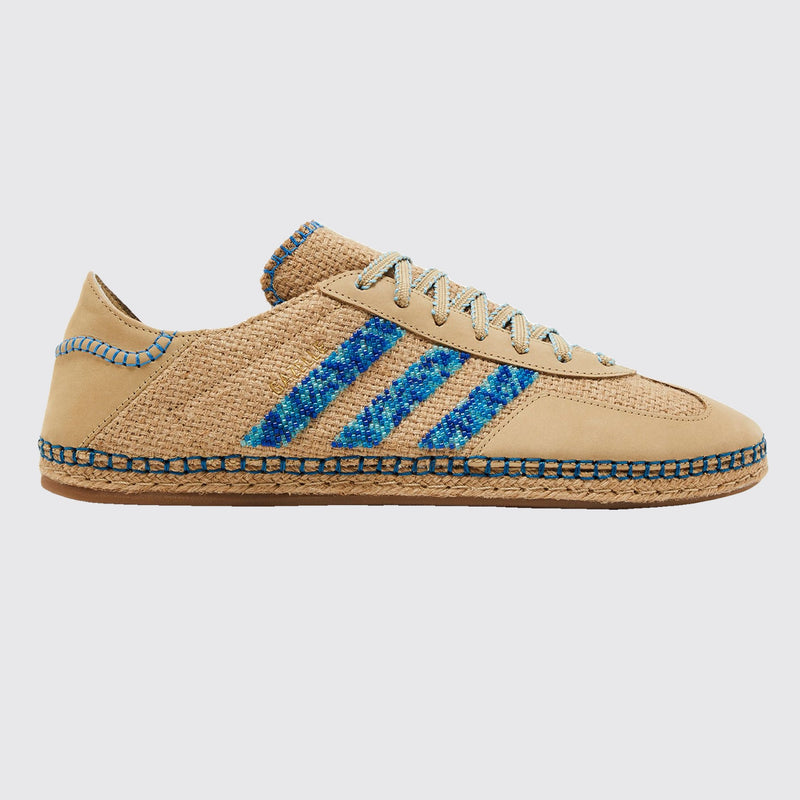 CLOT x Adidas Gazelle Linen Khaki Light Blue Sneaker – andere Seite