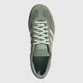 Women's Adidas Handball Spezial Silver Green Linen sneaker – top view