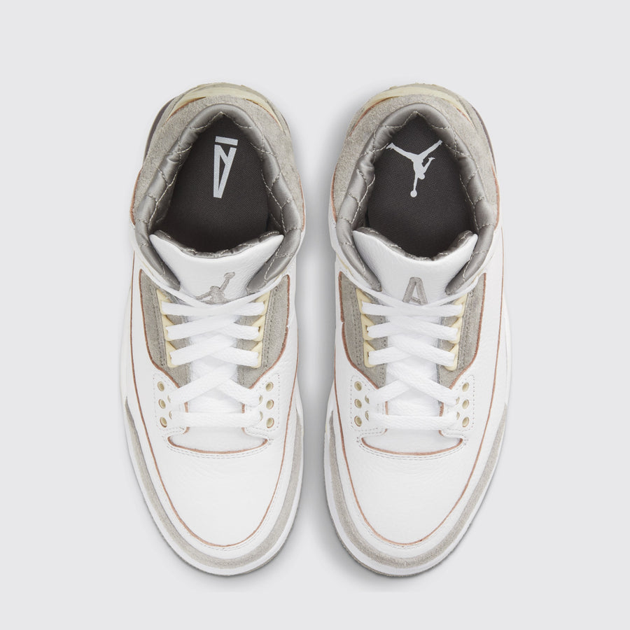 Women's A Ma Maniére x Air Jordan 3 Raised By Women sneaker – top view of the pair