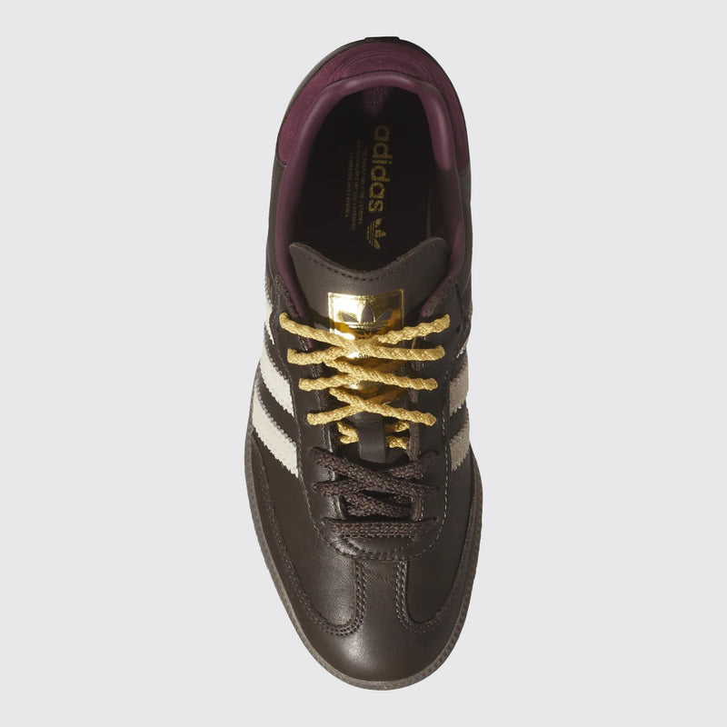 Women's Adidas Samba OG Brown Warm Vanilla sneaker – top view