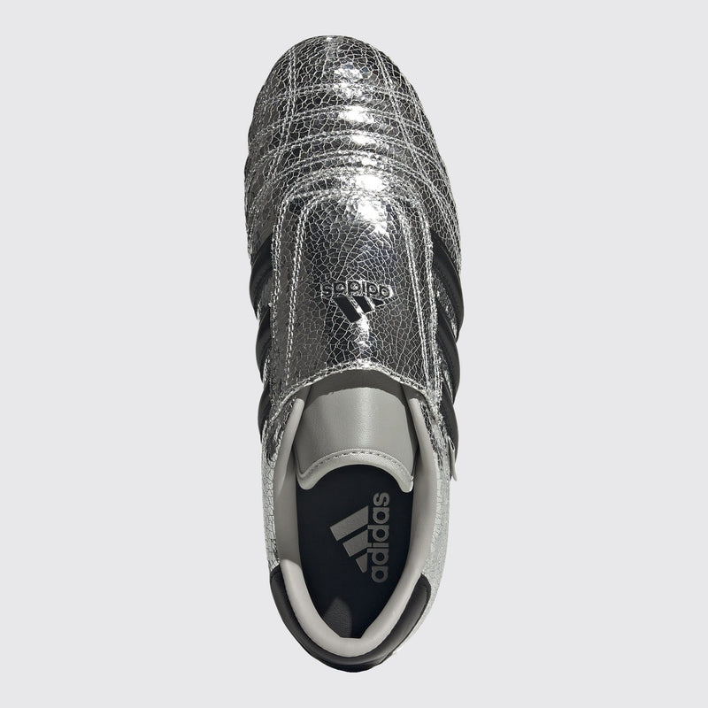 Adidas Taekwondo Silver Metallic Core Black Femme basket – vue de dessus