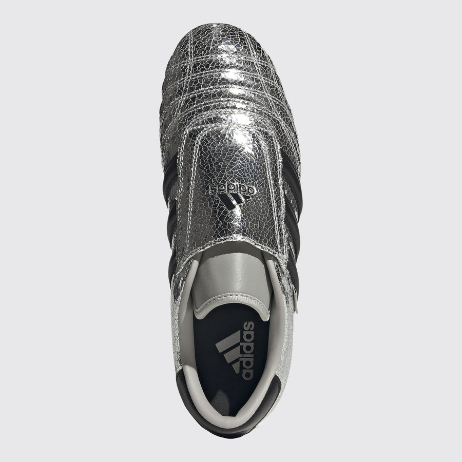 Adidas Taekwondo Silver Metallic Core Black Femme basket – vue de dessus