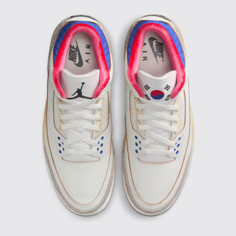 Air Jordan 3 Seoul 2.0 basket – vue de dessus de la paire