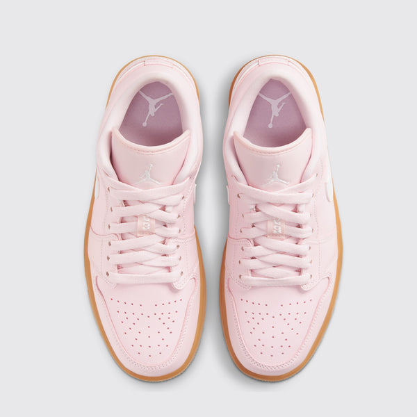Women's Air Jordan 1 Low Arctic Pink sneaker – top view of the pair