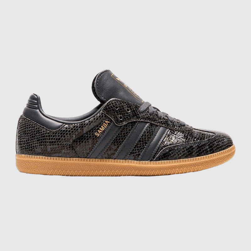 Adidas Samba OG Snakeskin Black Damen Sneaker – Dreiviertel-Vorderansicht