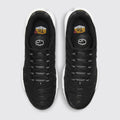 Women's Nike Air Max Plus Black White sneaker – top view of the pair