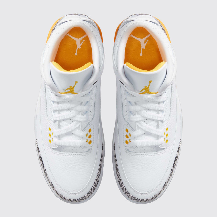 Air Jordan 3 Laser Orange de Mujer zapatilla – vista superior del par