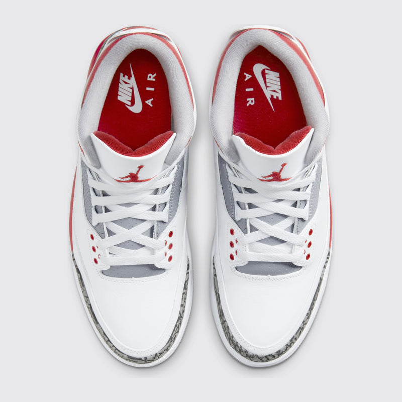 Air Jordan 3 Fire Red zapatilla – vista superior del par