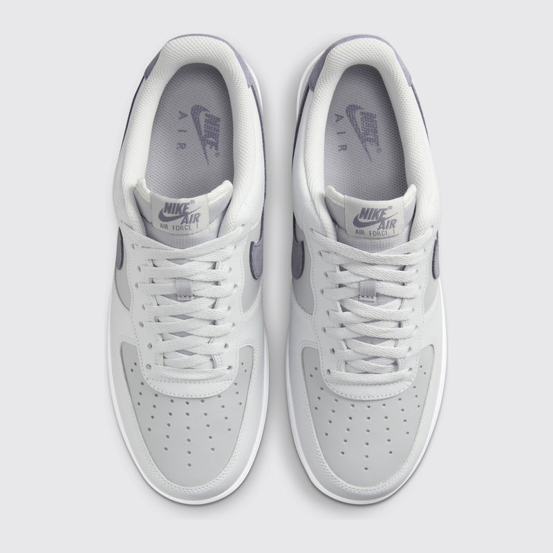 Nike Air Force 1 '07 LV8 Pure Platinum Wolf Grey sneaker – top view of the pair