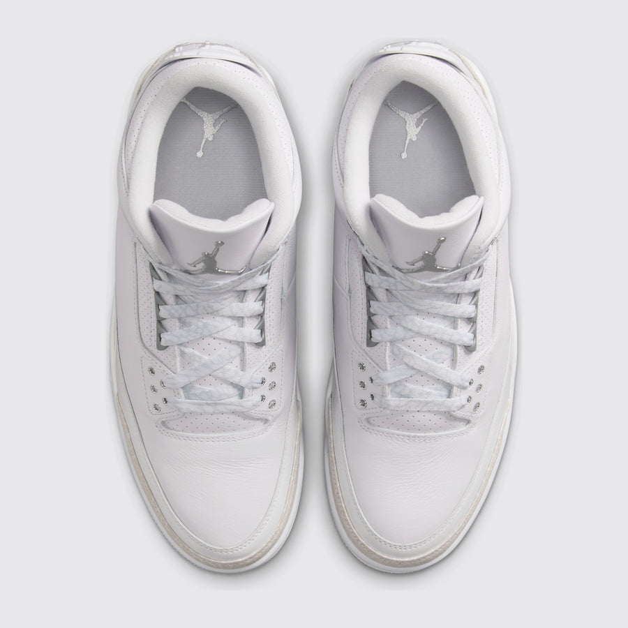 Air Jordan 3 Pure Money sneaker – top view of the pair