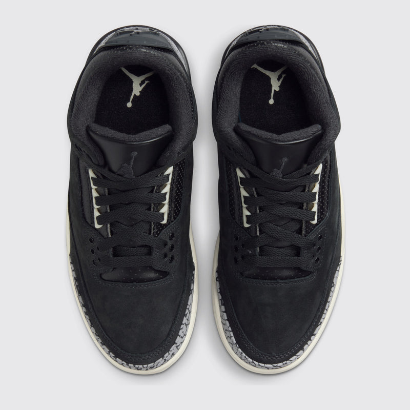 Air Jordan 3 Off Noir de Mujer zapatilla – vista superior del par