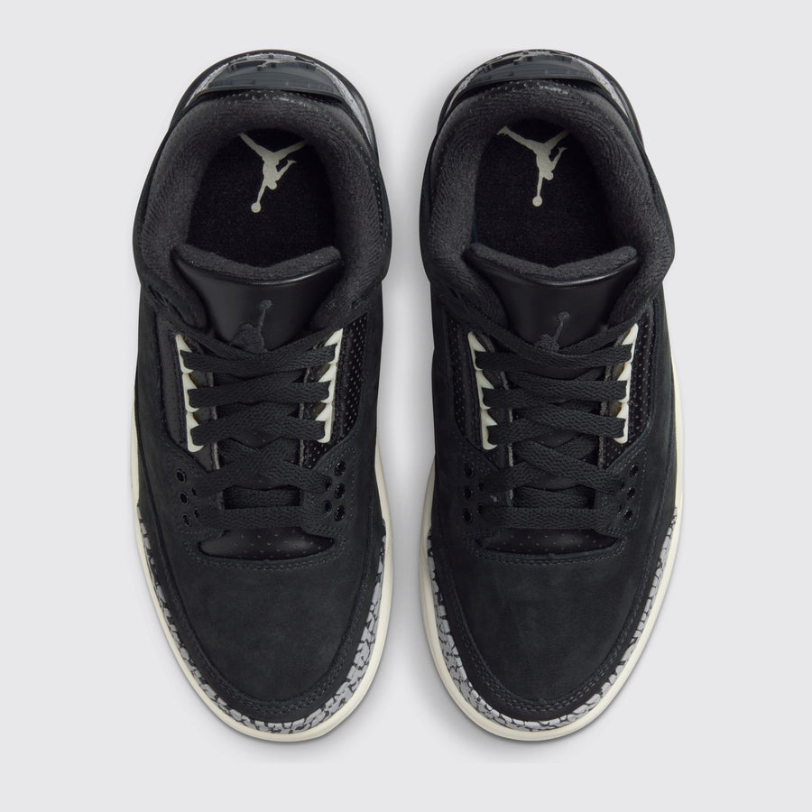 Air Jordan 3 Off Noir de Mujer zapatilla – vista superior del par